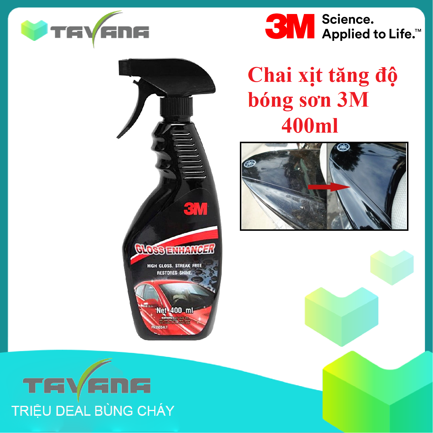 Chai xịt tăng độ bóng sơn ô tô 3M 39034LT (Hàng Thái Lan)