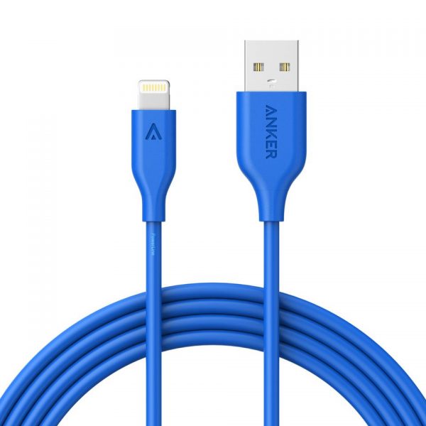 Cáp sạc cho Iphone ANKER Powerline Lightning 3ft/0.9m A8111H31 (xanh) 
