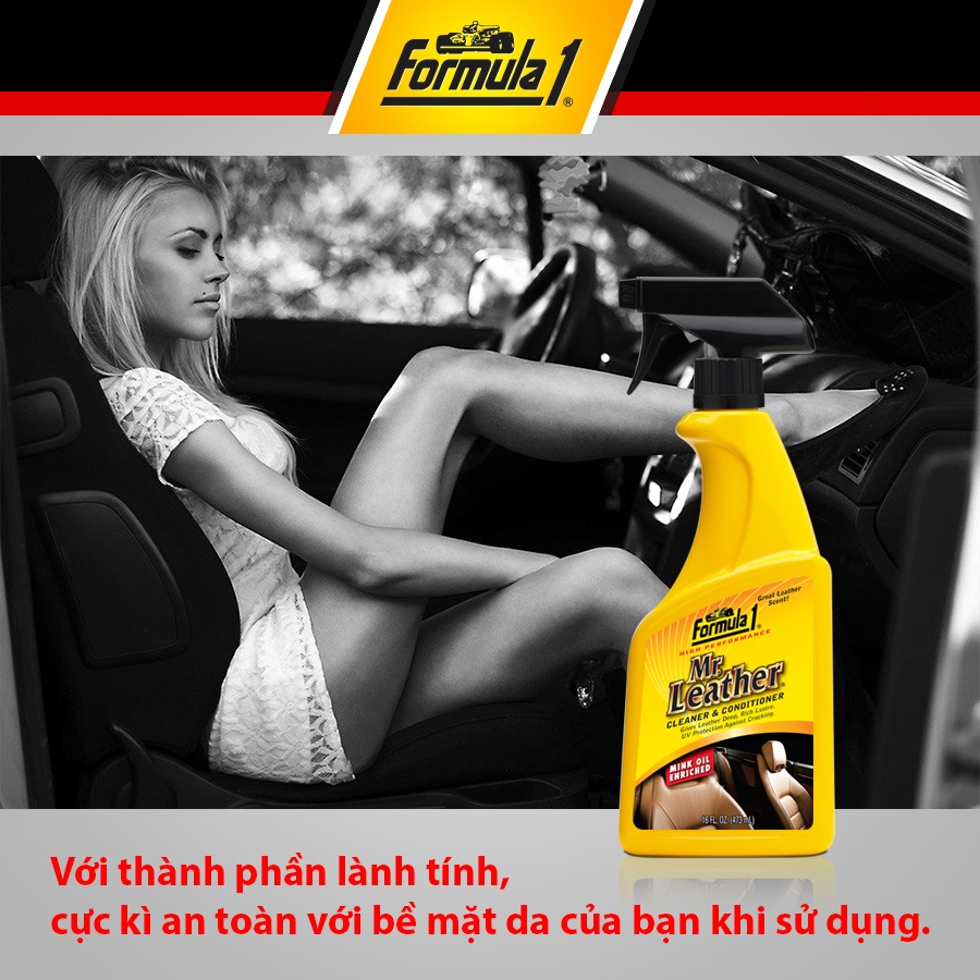 Chất tẩy sạch bảo dưỡng bề mặt da dạng xịt FORMULA 1 615163 (473ml)- Hàng Mỹ 