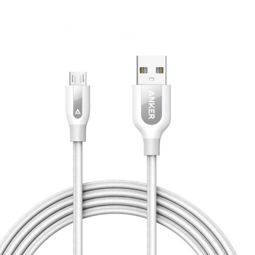 Cáp sạc ANKER Powerline+ Micro-USB 0.9M - Trắng - A8142H21
