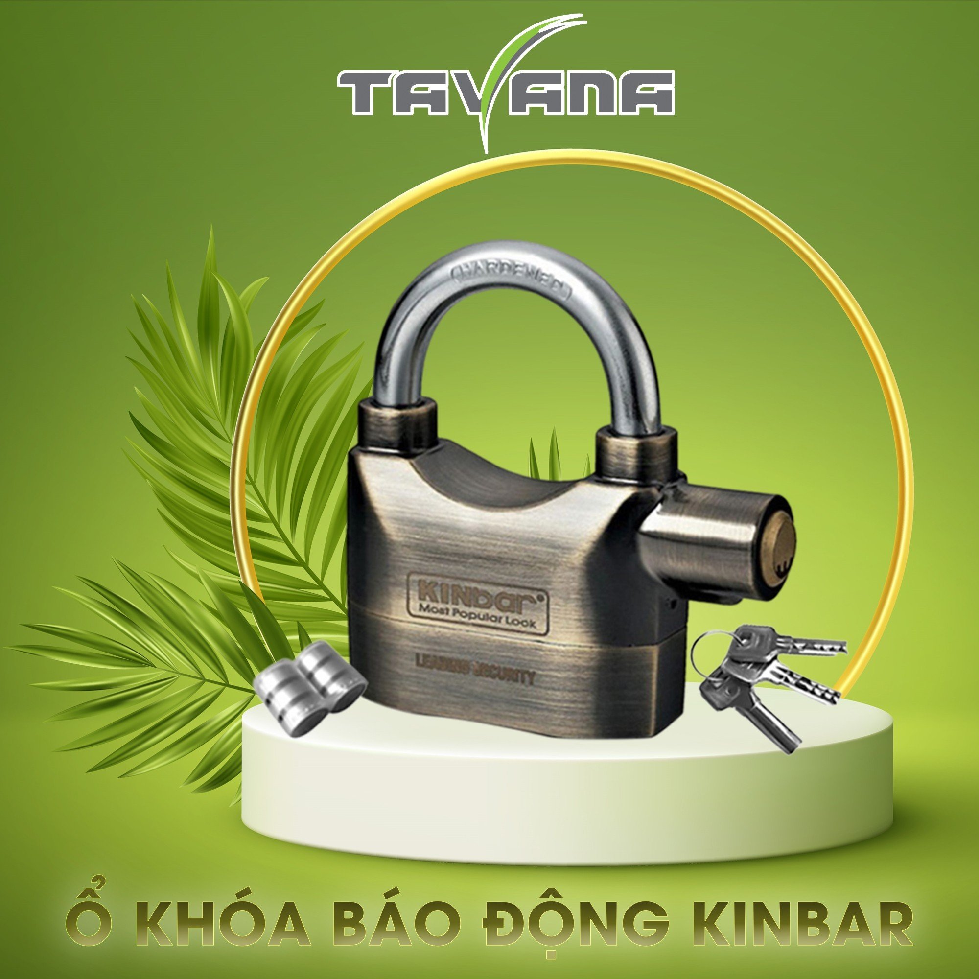  Ổ khóa báo động Kinbar (mạ Crom) K101C  