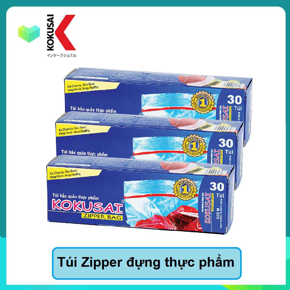 Túi zipper bảo quản thực phẩm Kokusai (10-50 túi)