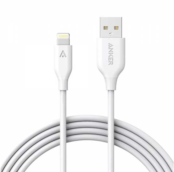 Cáp sạc cho Iphone ANKER Powerline Lightning 1.8m A8112H21 (Trắng)  