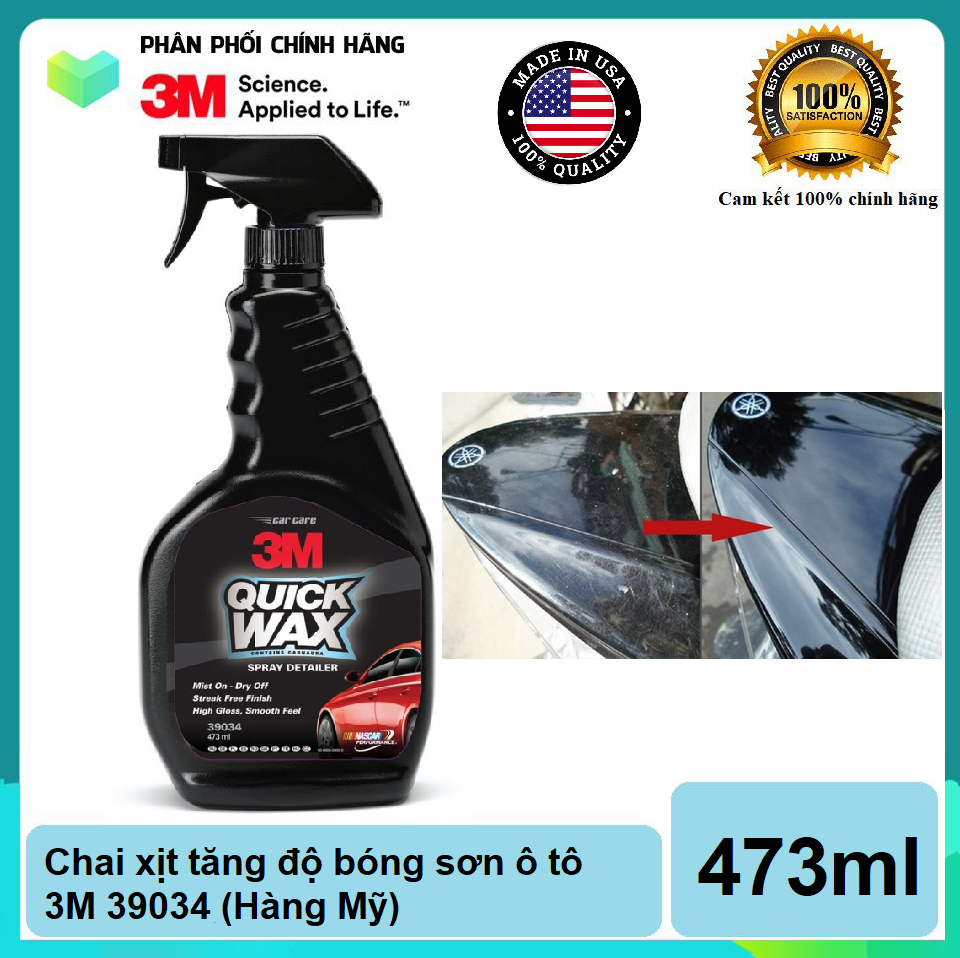 Chai xịt tăng độ bóng sơn ô tô 3M 39034 (Hàng Mỹ)