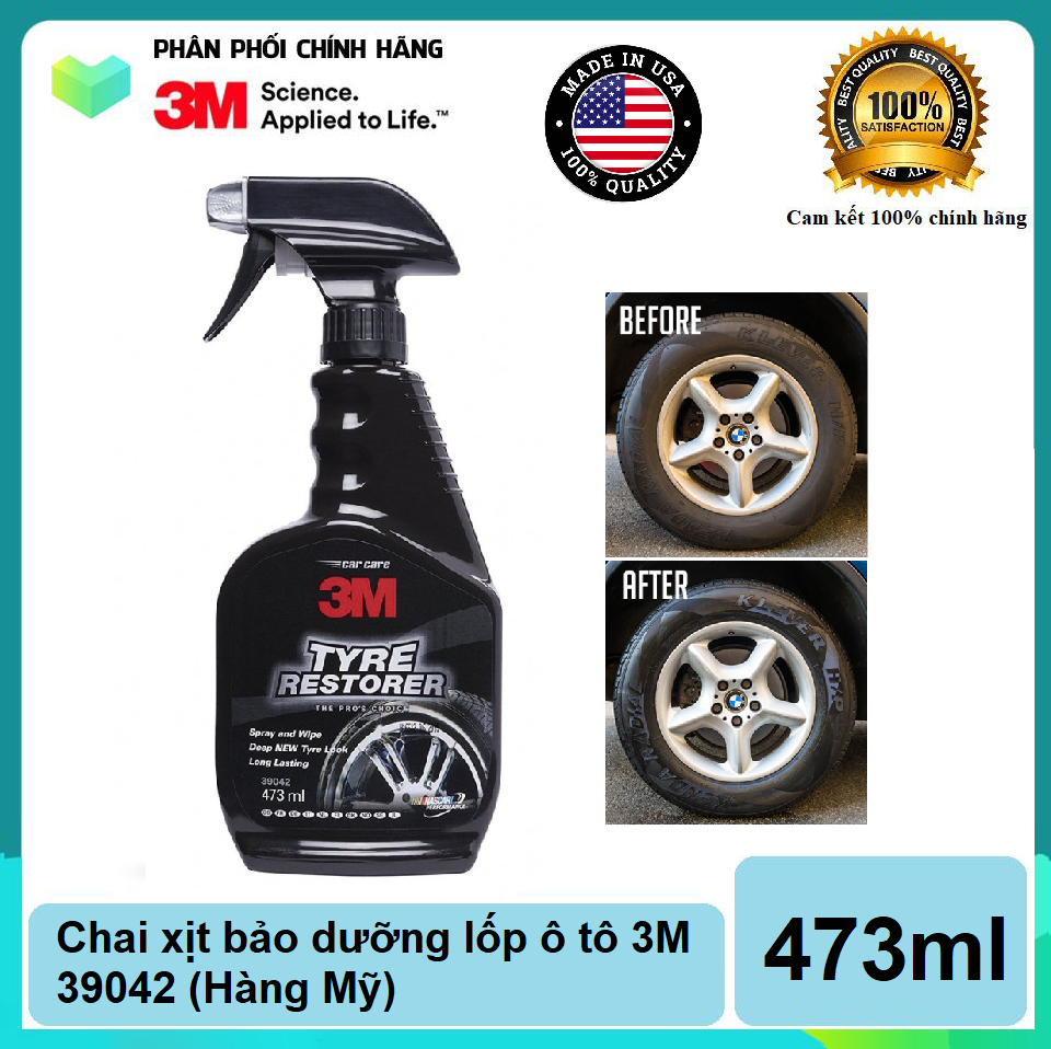 Chai xịt bảo dưỡng lốp ô tô 3M 39042 (Hàng Mỹ)