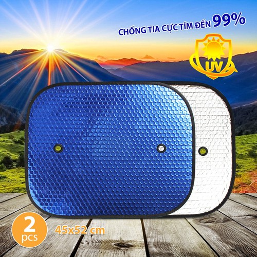 Bộ 2 Che nắng xốp tròn lớn A45x52 lam - 45x52 lam