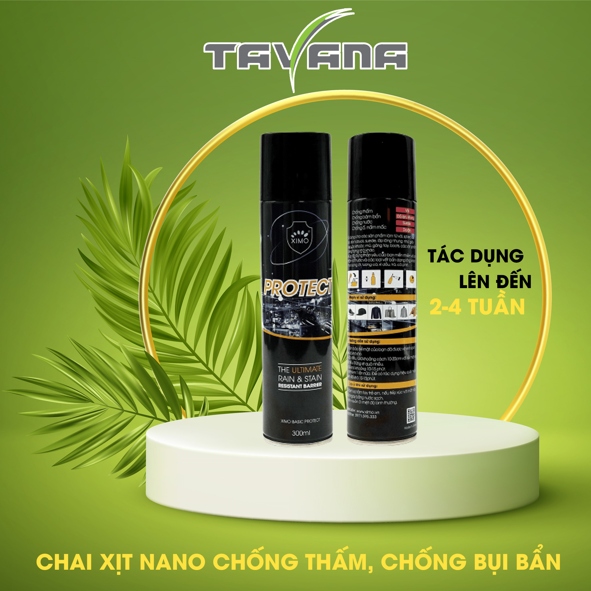 Bình xịt nano bảo vệ chống thấm nước Ximo, kháng bám bẩn 300ml