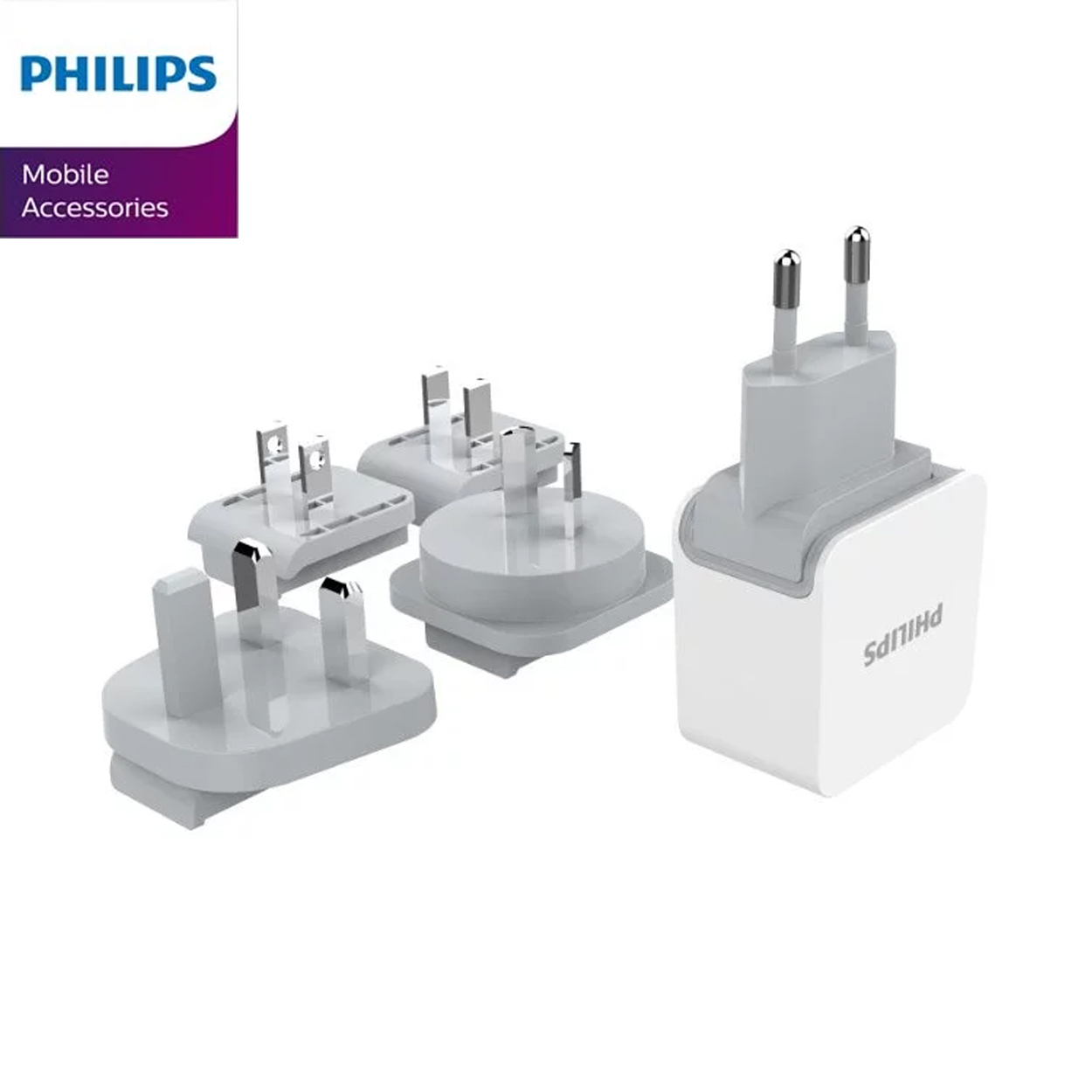 Bộ sạc du lịch Philips DLP2220 tích hợp 2 cổng USB