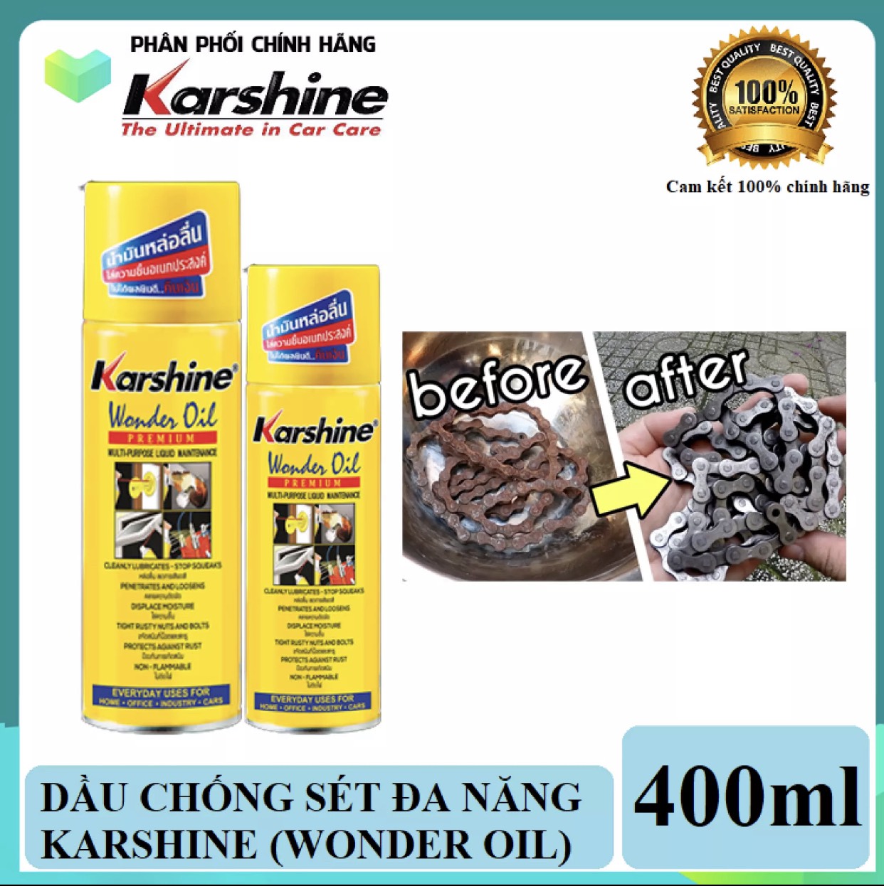 DẦU CHỐNG SÉT ĐA NĂNG KARSHINE (WONDER OIL) 200ml/400ml
