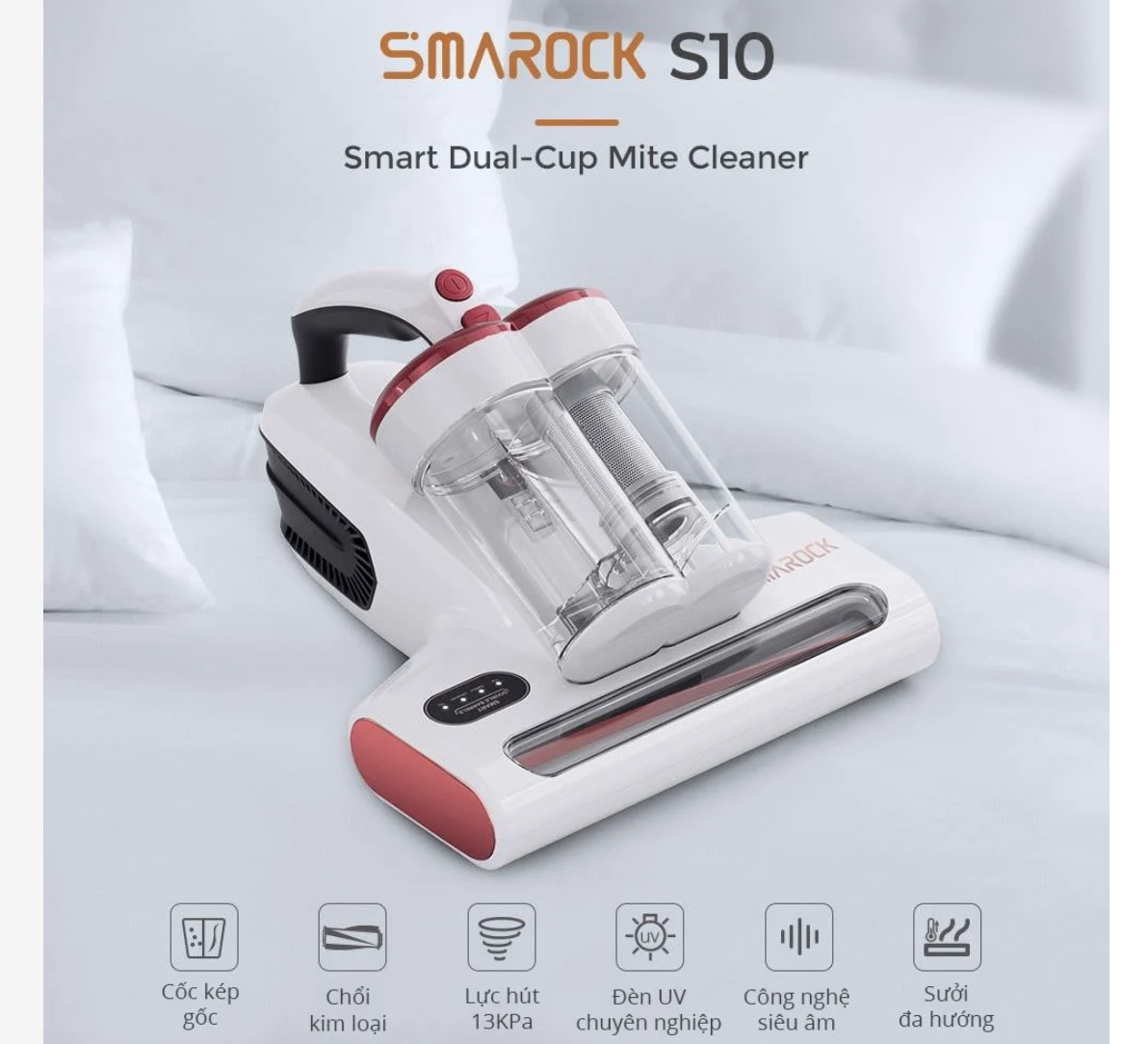 Máy hút đệm diệt khuẩn thông minh Smarock S10 (Hàng bảo hành)