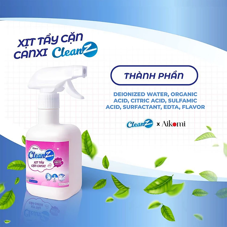 Chai Xịt Tẩy Cặn Canxi CleanZ Chống Ăn Mòn Inox