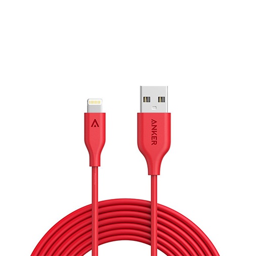 Cáp sạc cho Iphone ANKER Powerline Lightning 6ft/1.8m A8112H91 (Đỏ)