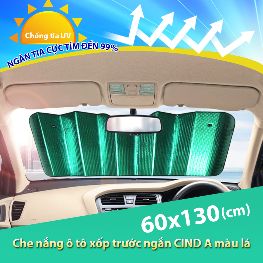 Che nắng xốp trước ngắn CinD A 60x130 lá - 60x130