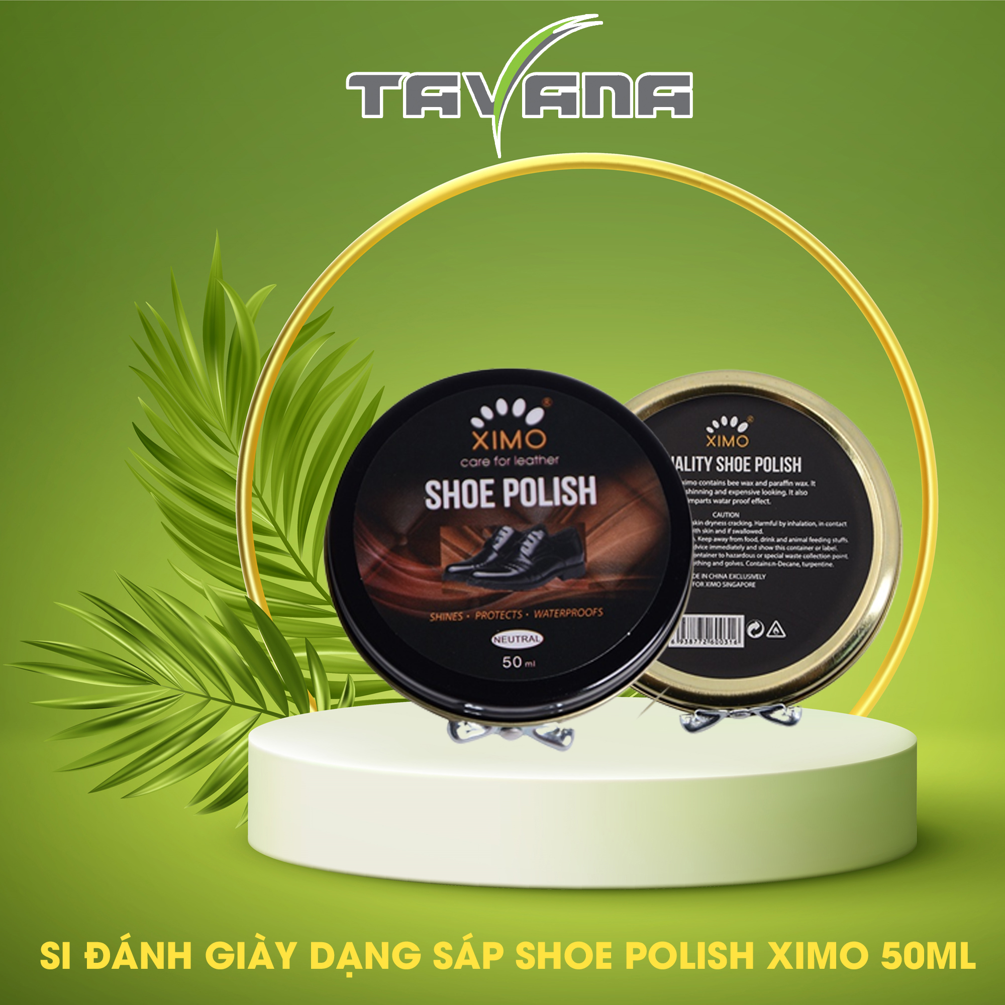 Xi đánh giày dạng sáp Shoe Polish XIMO giúp sáng bóng bổ sung màu 50ml